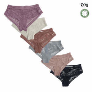 Pack 6 Slips Femme Dentelle