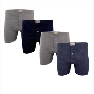 Pack 4 Slip Short Senior Imprimé Bouton