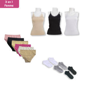 Pack 3en1 Femme Coton