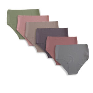 Pack 6 Slips Femme Taille Haute Sans Couture