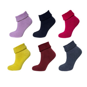Pack 6 paires de chaussettes éponge femme