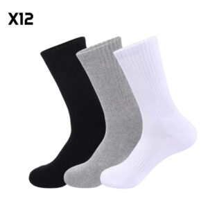 Pack 12 paires chaussettes longues sport