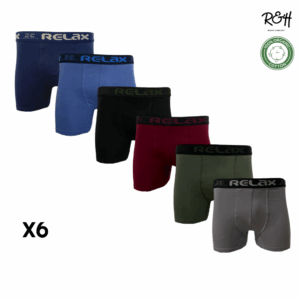Pack 6 Boxers Homme Relax Coton