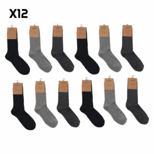 Pack 12 paires chaussettes longues homme classique