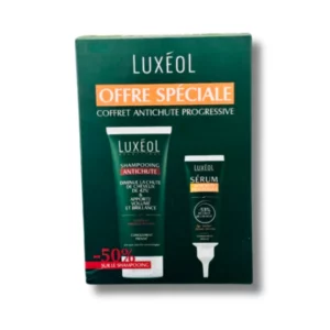 LUXEOL - COFFRET ANTI CHUTE PROGRESSIVE : SHAMPOING ANTI CHUTE 200ML + SERUM ANTI CHUTE PROGRESSIVE 50ML